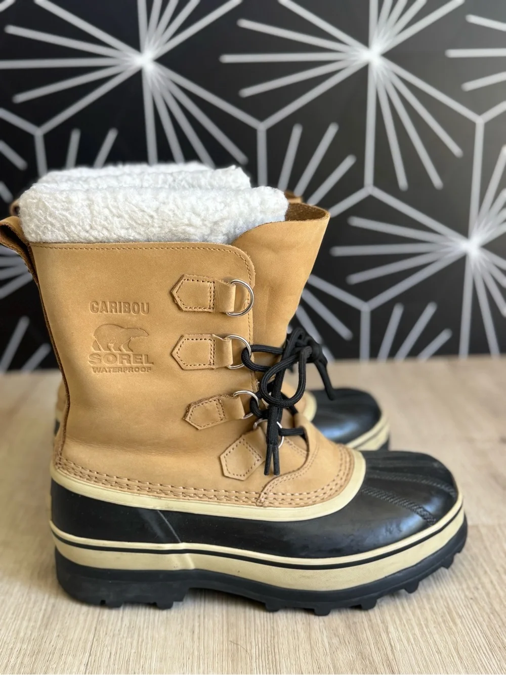 SOREL Caribou Waterproof Leather Winter Snow Boots